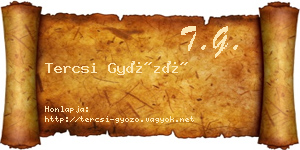 Tercsi Győző névjegykártya